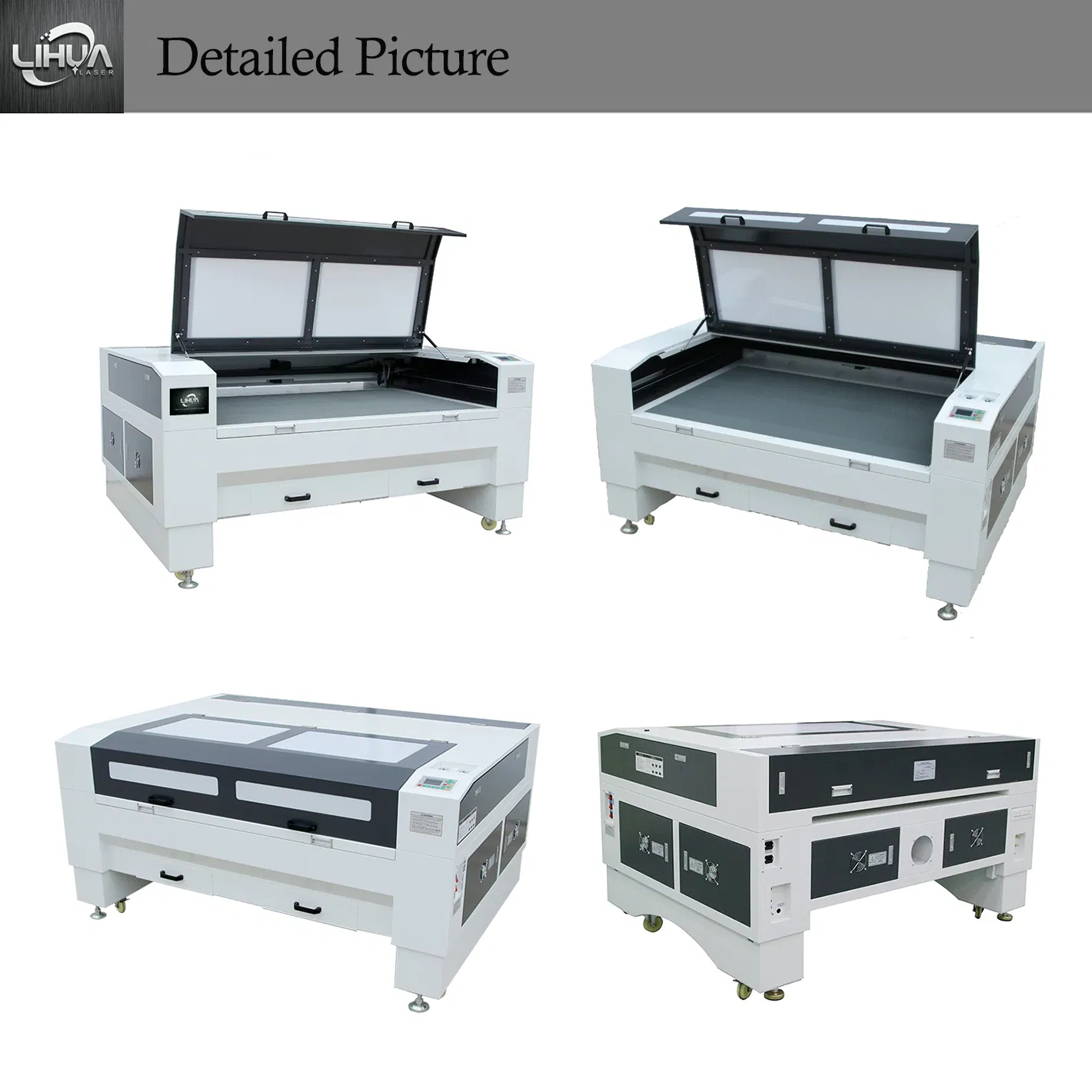 Lihua 960 1390 1610 Lazer Cutter 100w 150w 180w 260w 300w Foam Plastic Textile Paper Mdf Leather Acrylic Wood Fabric Cnc Co2 Laser Cutting Engraving Machine