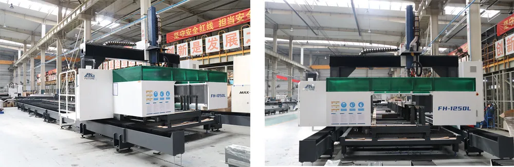 H Beam Bevel Drilling Hole Marking 3D Fiber Laser Cutting Machine