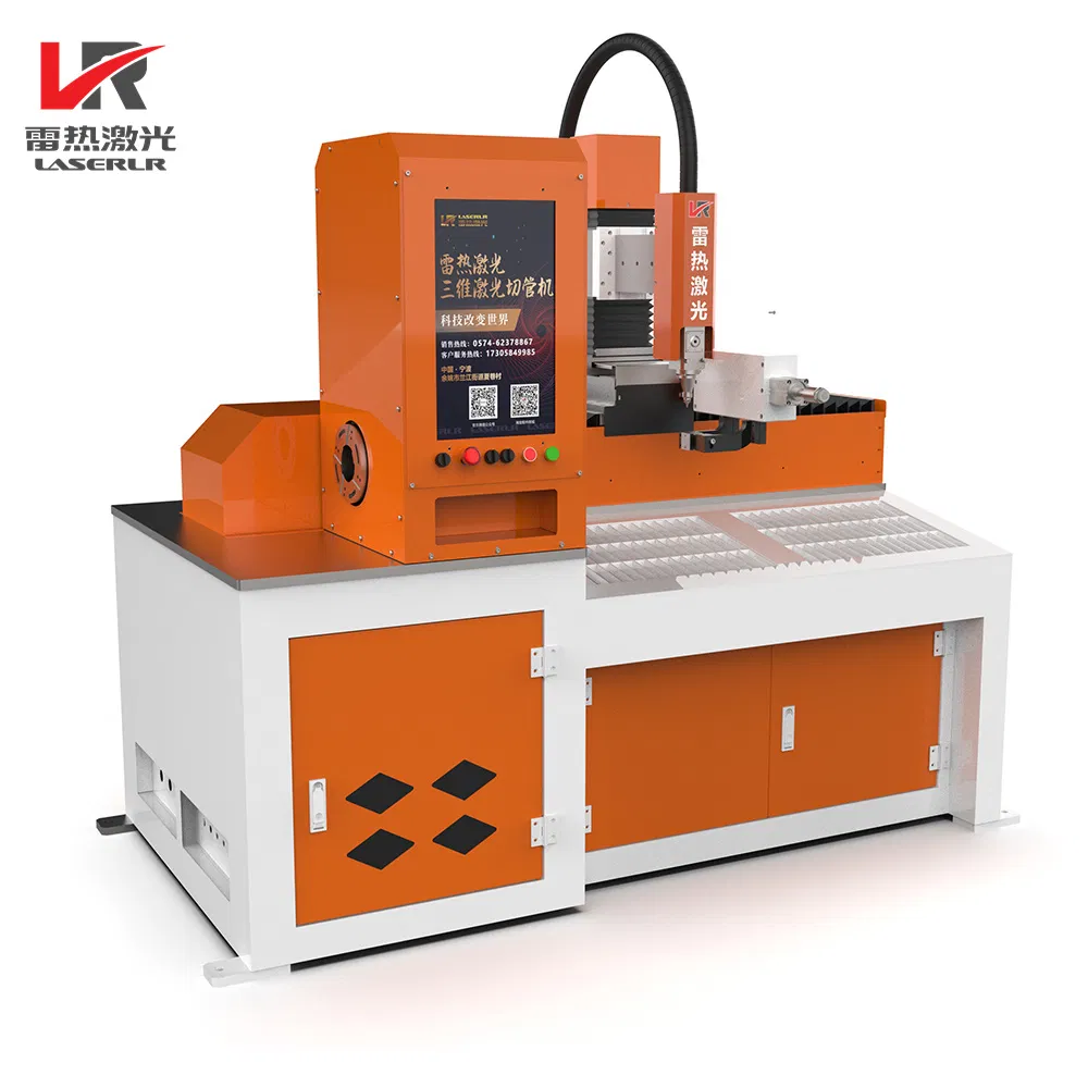 High Precision Semi-Automatic Three-Dimensional CNC 3D Fiber Laser Cutter Pipe Cutting Machine for Metal Quare /Oval/Round Tube