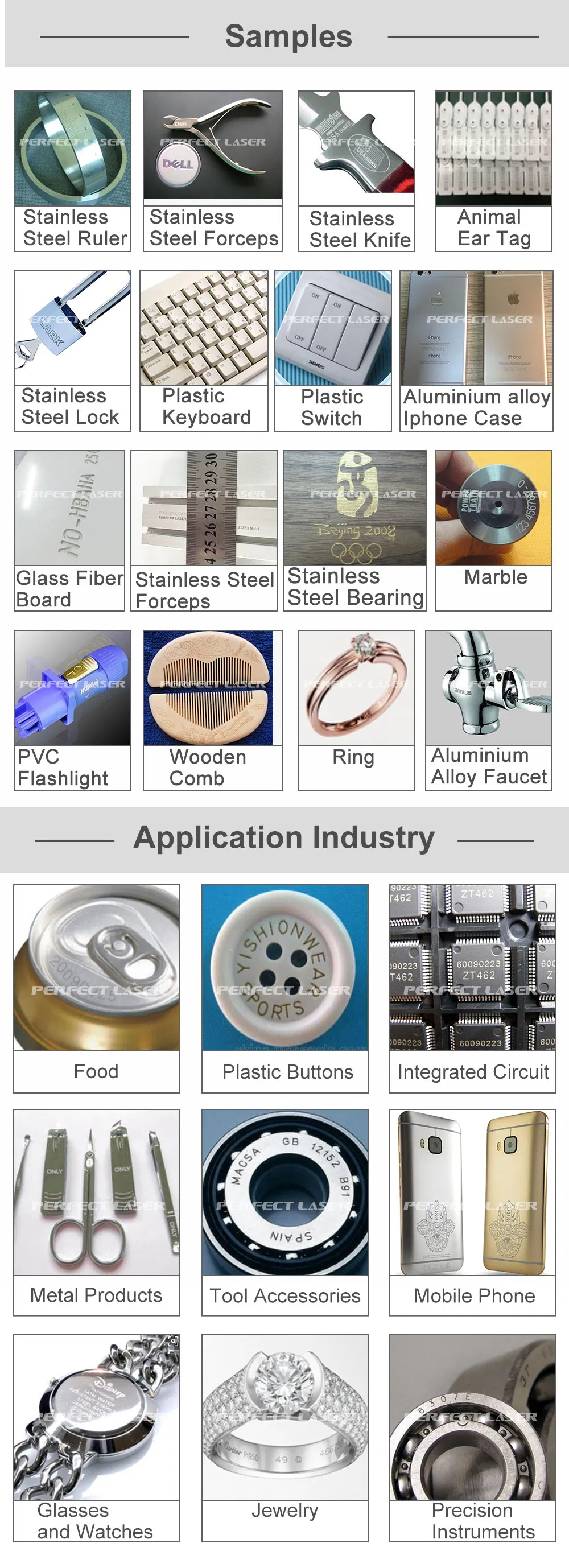 Laser Engraving Samples and Materials