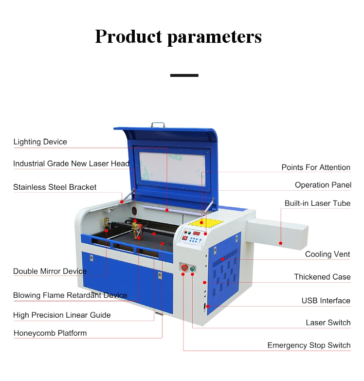 CNC CO2 Laser Engraving Cutting Machine K4060 for Wood Metal Rubber Acrylic
