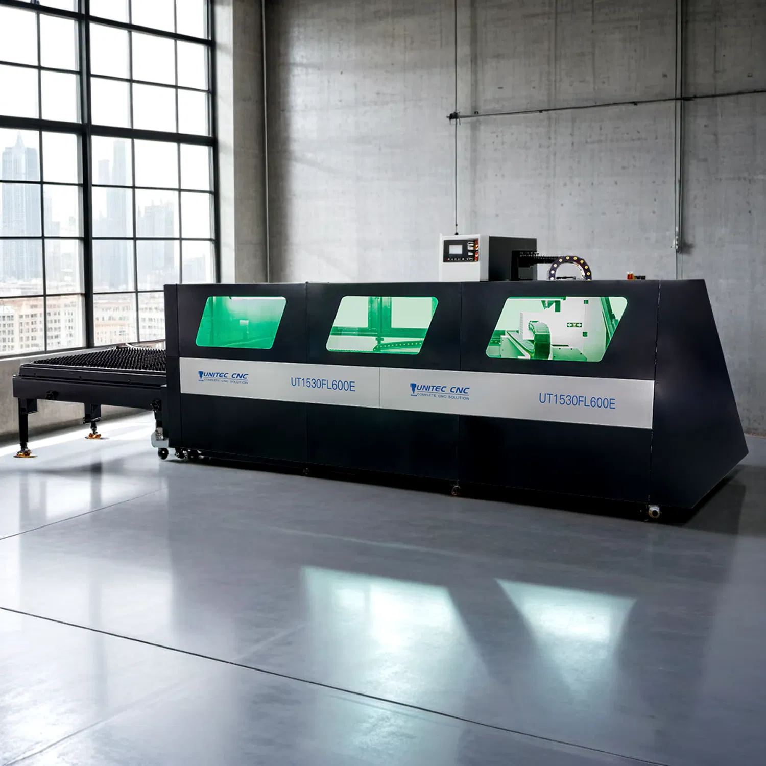 Unitec High Power Duel Table Full Enclosed Metal Stainless Steel Carbon Steel Aluminum Copper CNC Fiber Laser Cutter Cutting Engraving Machine