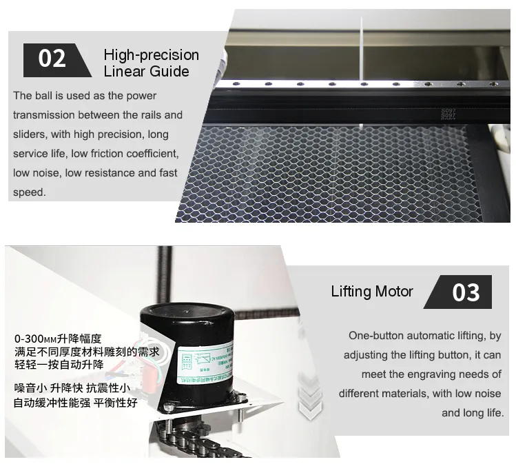 CNC CO2 Laser Engraving Cutting Machine K4060 for Wood Metal Rubber Acrylic Detail 7