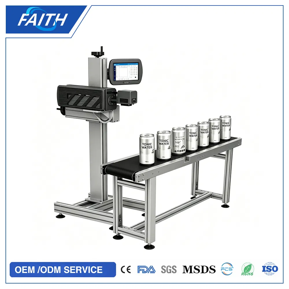 Faith Factory Supply Fiber/UV/CO2 Laser Marking Machine for Metal, Auto Parts, Batch Code, Qr Code, Date, Character Marking on PVC/PE/PP Materials