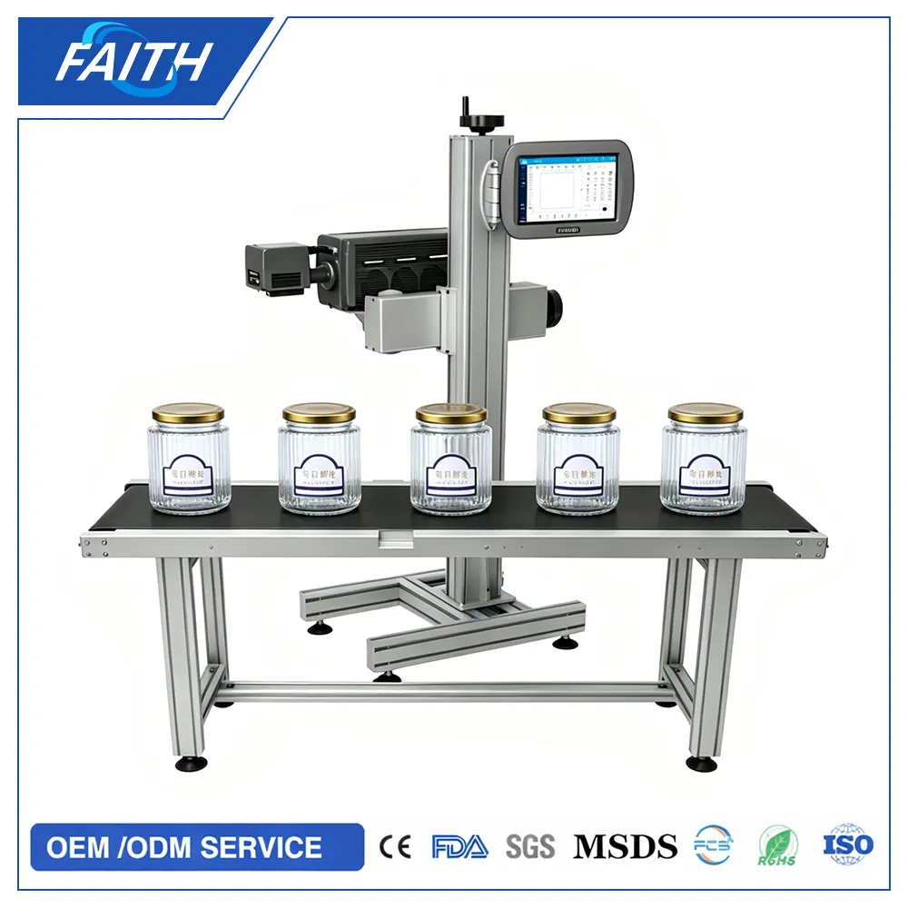 Faith Factory Supply Fiber/UV/CO2 Laser Marking Machine for Metal, Auto Parts, Batch Code, Qr Code, Date, Character Marking on PVC/PE/PP Materials