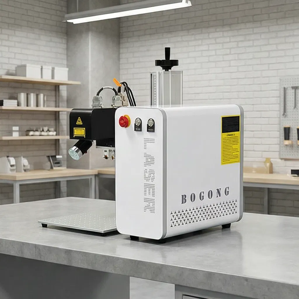 3D Fiber Laser Marking Machine Silver Gold Laser Cutting Machine Printing Ear Tag PVC ID Card Engraving Mugs Guns