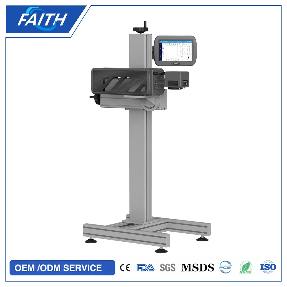 Faith Factory Supply Fiber/UV/CO2 Laser Marking Machine for Metal, Auto Parts, Batch Code, Qr Code, Date, Character Marking on PVC/PE/PP Materials