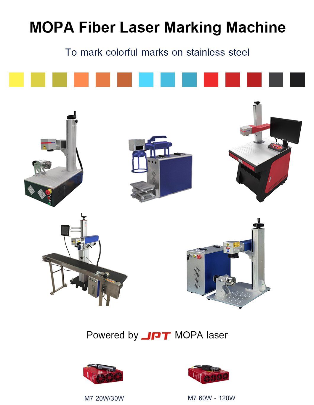 New 100W Portable Air-Cooled Fiber Laser Marking &amp; Engraving Machine with Deep Marking Supports DXF/BMP/DWG/DST/AI Files