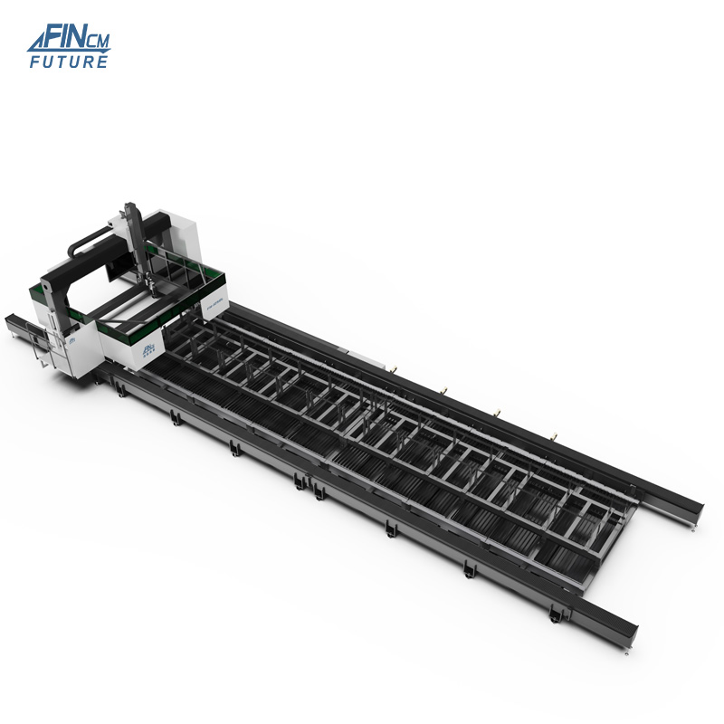 Fincm Fast Bevel 5 Axis 3D CNC Laser Steel Profile Robotic Cutter Channel/Angle Steel H Beam Laser Cutting Machine
