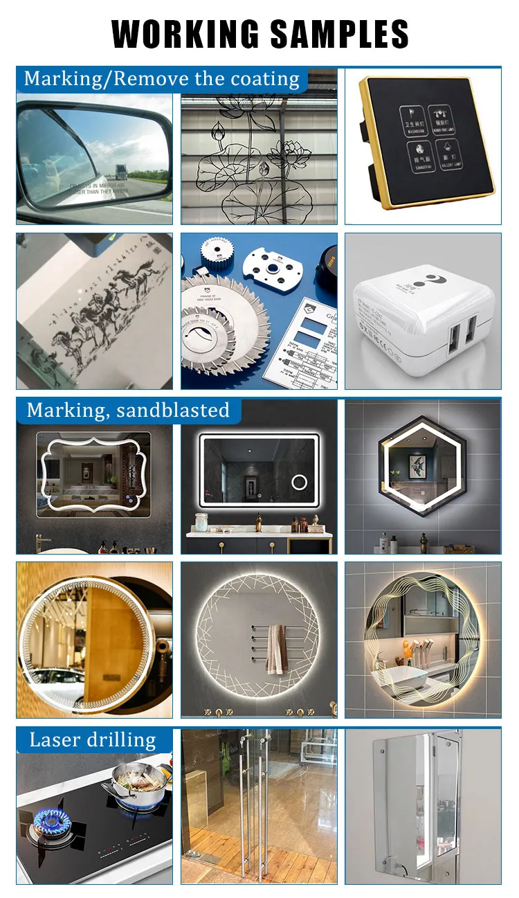 Industrial Automatic Vertical Laser Sandblasting Engraver Machine for Mirror Glass Frosting Etching