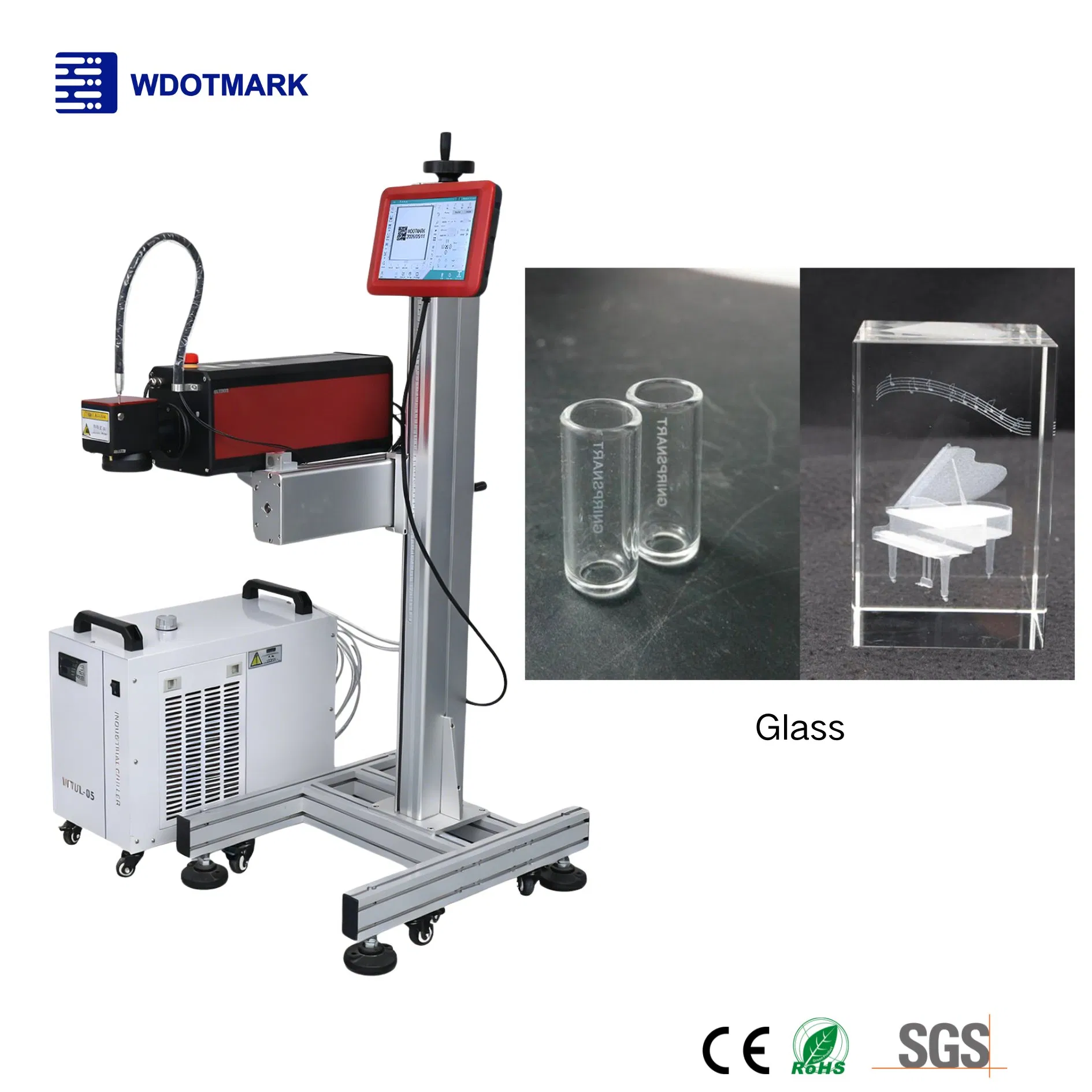 10W Crs UV CO2 Fiber Laser Marking Machine Fiber Laser Engraver for Metal Glass