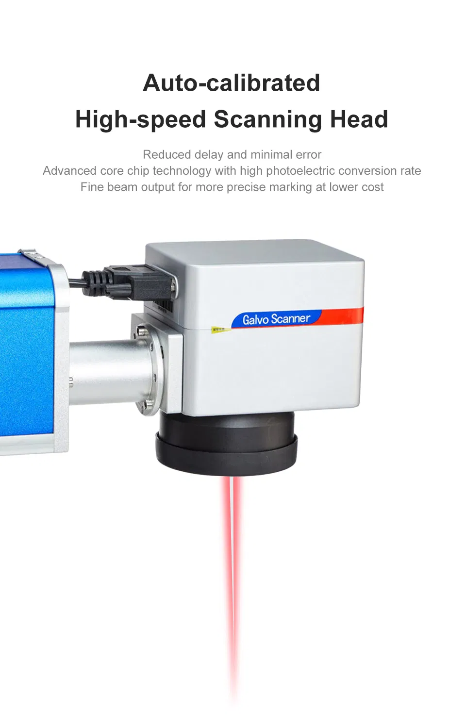 50W Desktop Type Fiber Laser Marking Engraving Etching Machine for Stainless Steel Copper