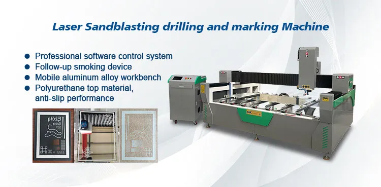 Large Area Fiber Laser Sandblasting Sand Coating Engraving Marking Machine