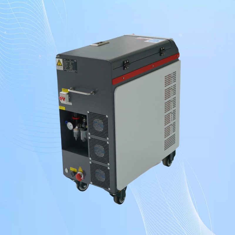 New 100W Cabinet Air-Cooled Pulse Laser Cleaning Machine Metal Pulsed 200W Fiber Laser Cleaning, Laser Cleaner Machine for Wood