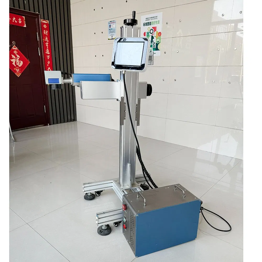 CO2 Laser Wire Marking Machine OEM All Material Laser Etching Machine for Plastic Marking Fiber Laser with Conveyor Belts 30 Watt Laser Batch Coding Machine