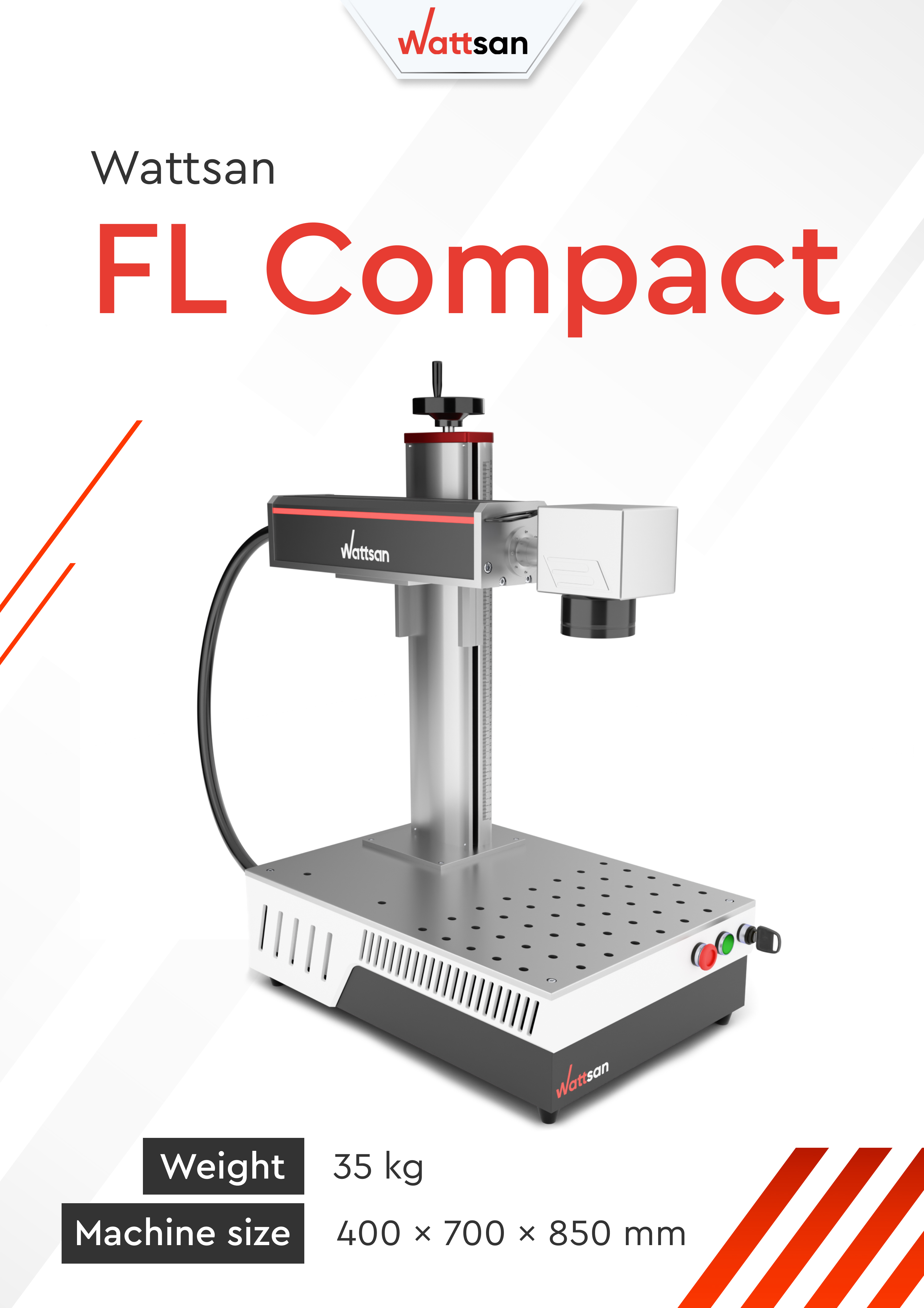 Wattsan FL Compact Fiber UV Laser Marking Engraving Machine