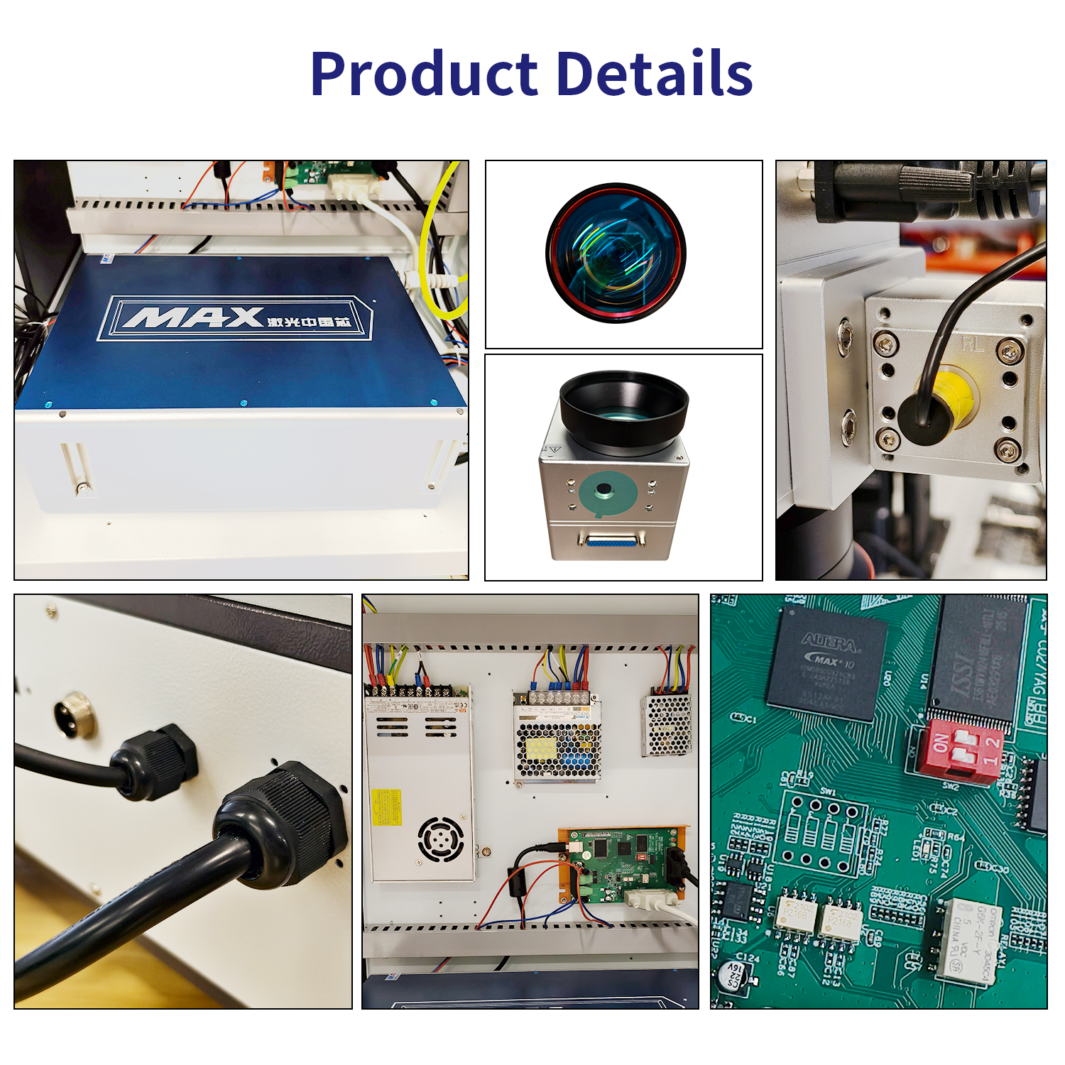 YEE-FMF 20W Fiber Laser Marking Machine For Metal: On Stainless Steel, Aluminum, Gold, 0.01mm Precision, 100,000H Lifespan