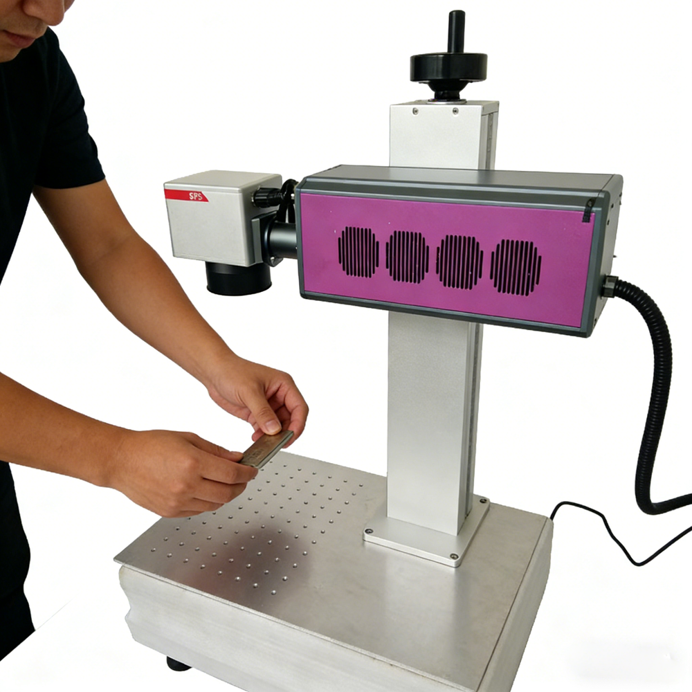 New 20W Air-Cooled Digital Desktop Fiber Laser Marking Machine Supporting DXF/AI/BMP/DST Formats