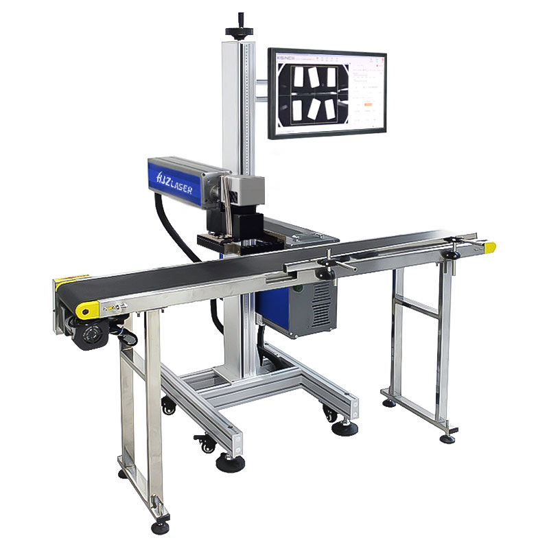 High-Speed UV Flying Laser Marking Machine Low Factory Price 10W Power Cables Galvo Print Pattern for Glass Industry