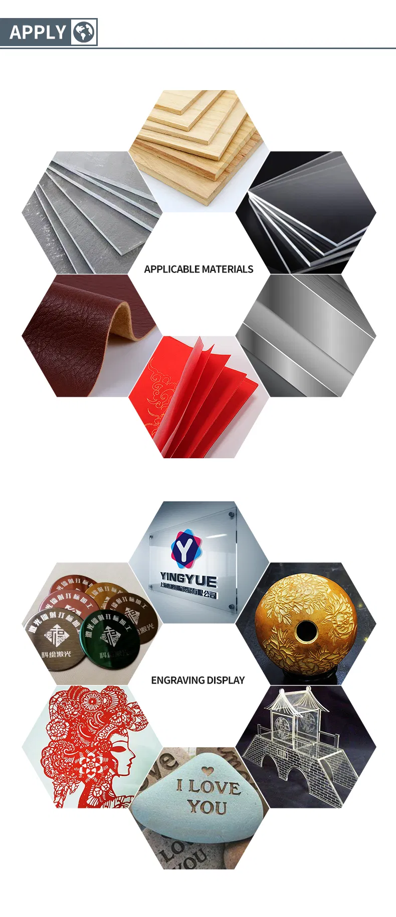 High-Quality Acrylic Leather Wood Glass Crystal CO2 Laser Engraving Cutting Machine