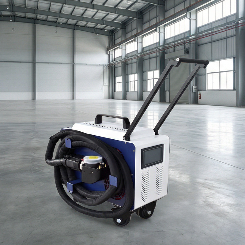 Luggage Model Portable Pulsed Fiber Laser Cleaning Machine Metal Oil Rust Surface Paint
