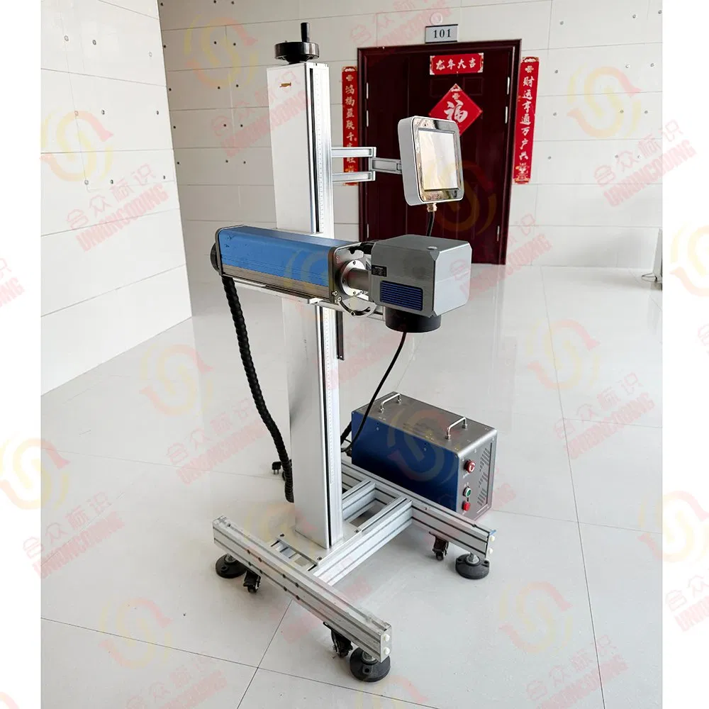 CO2 Laser Wire Marking Machine OEM All Material Laser Etching Machine for Plastic Marking Fiber Laser with Conveyor Belts 30 Watt Laser Batch Coding Machine