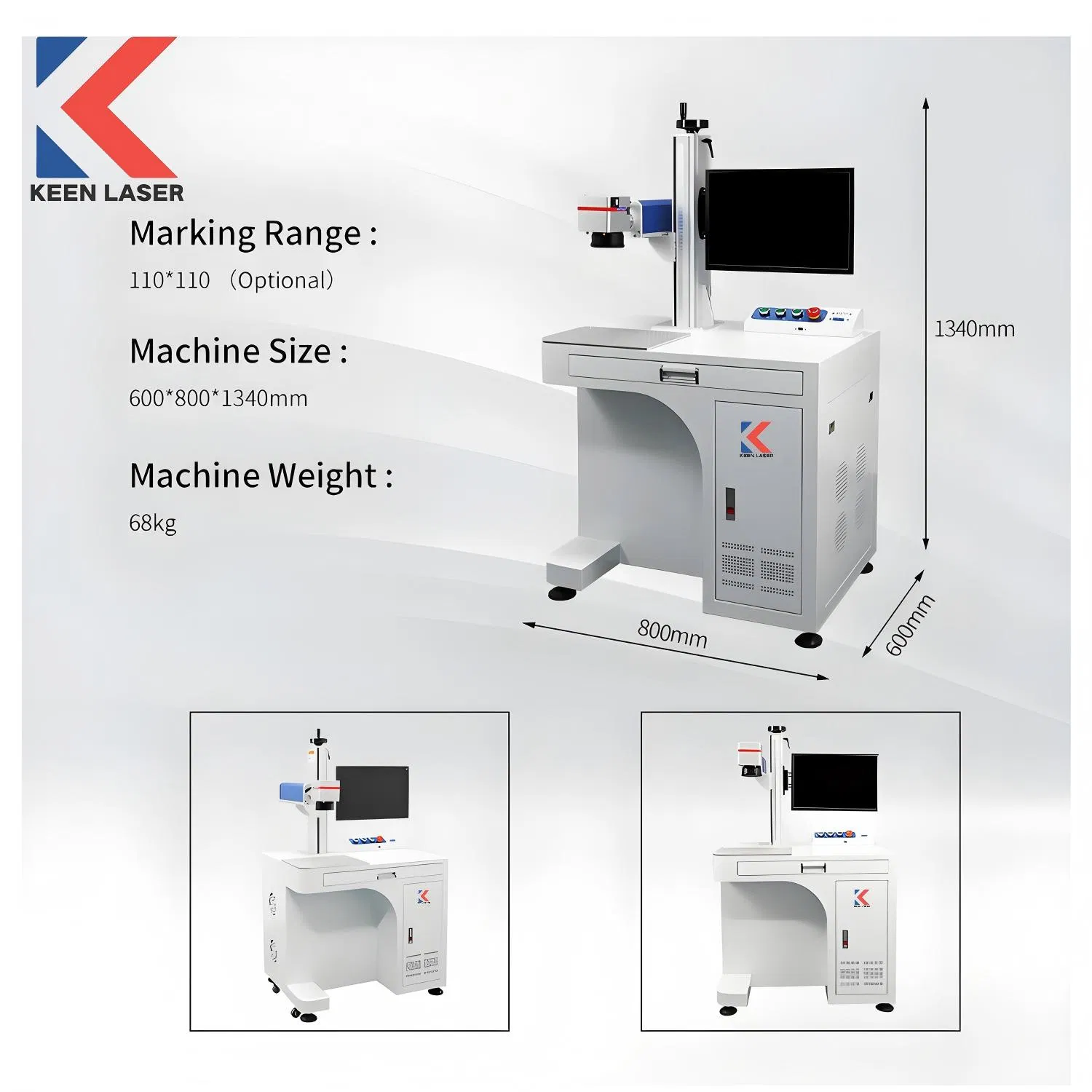 Factory Supply Industrial Cabinet Desktop 3D Portable Mini CNC Metal Steel Plastic Printer Jewelry Engraving Printing UV CO2 Mopa Fiber Laser Marking Machine