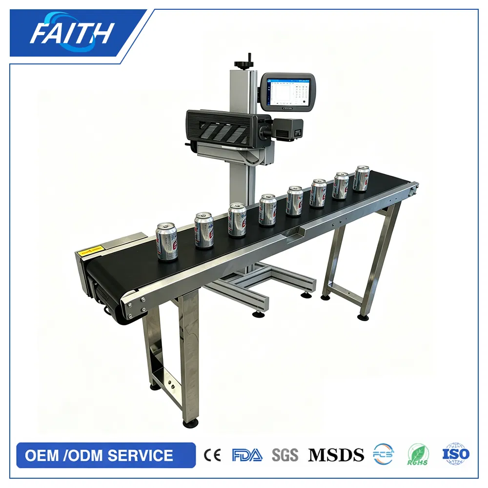 Faith Factory Supply Fiber/UV/CO2 Laser Marking Machine for Metal, Auto Parts, Batch Code, Qr Code, Date, Character Marking on PVC/PE/PP Materials