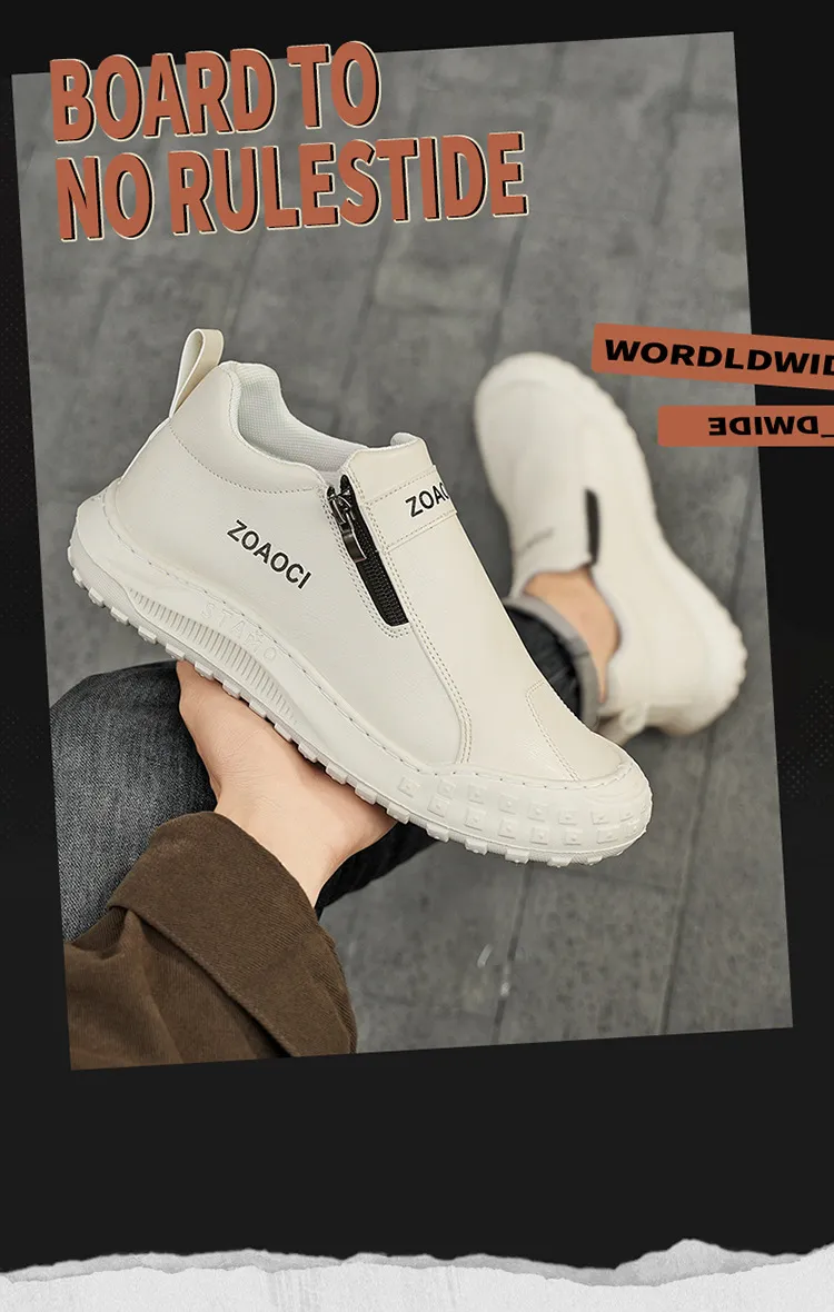 Zapatos de tablero casuales cómodos para hombres - Diseño sin cordones