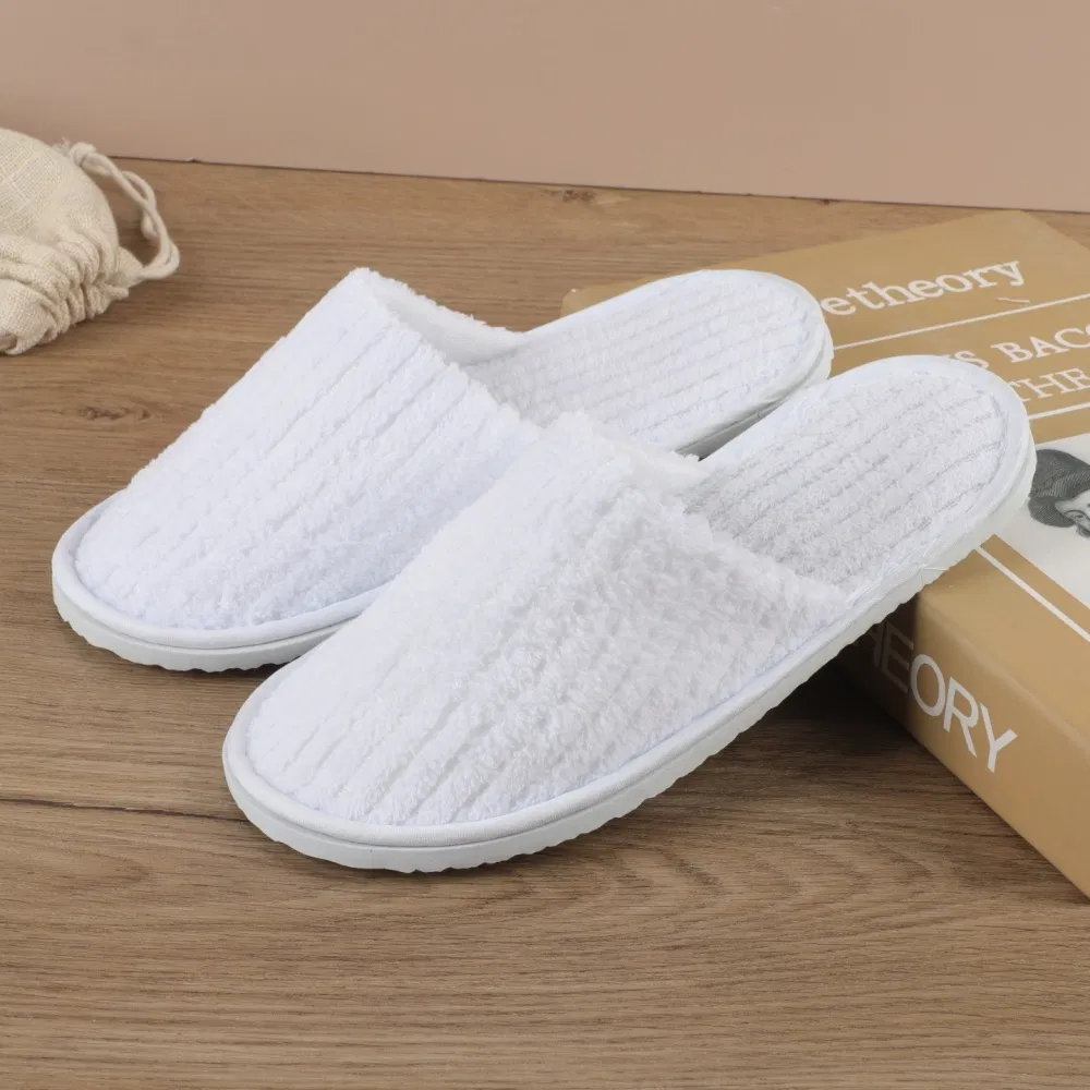 Zapatilla desechable individual transpirable de no tejido con punta cerrada para hotel premium