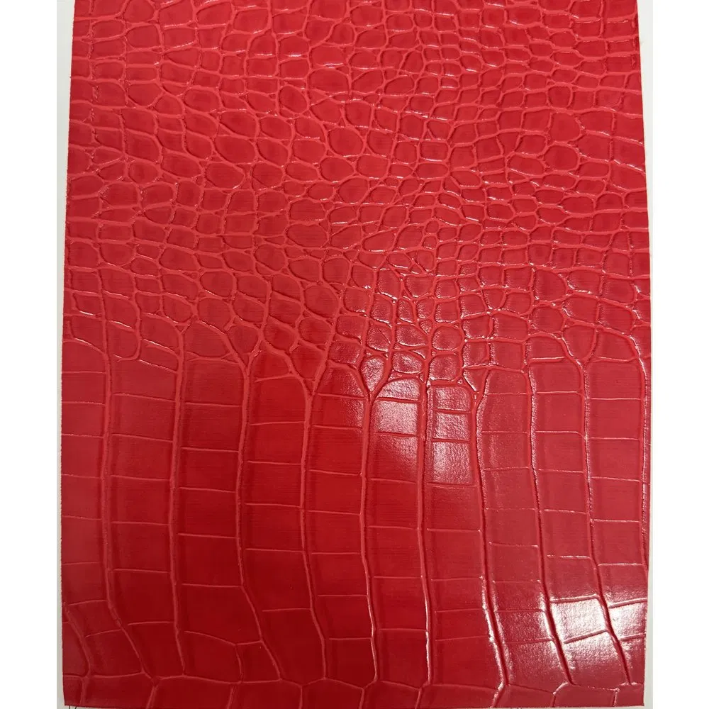 Venta directa de fábrica, ecológica, impermeable, imitación de cuero, resistencia a la abrasión, patrón de cocodrilo, bolsas, zapatos, colores personalizables