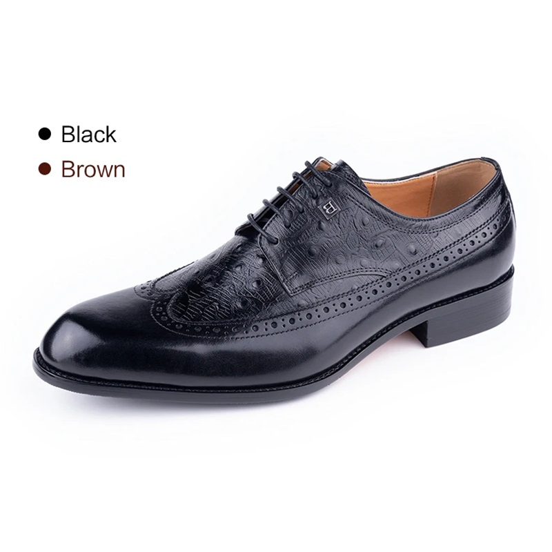 Zapatos de cuero elegantes, cuero genuino puro, hechos a mano, formales, clásicos, zapatos de vestir para hombre