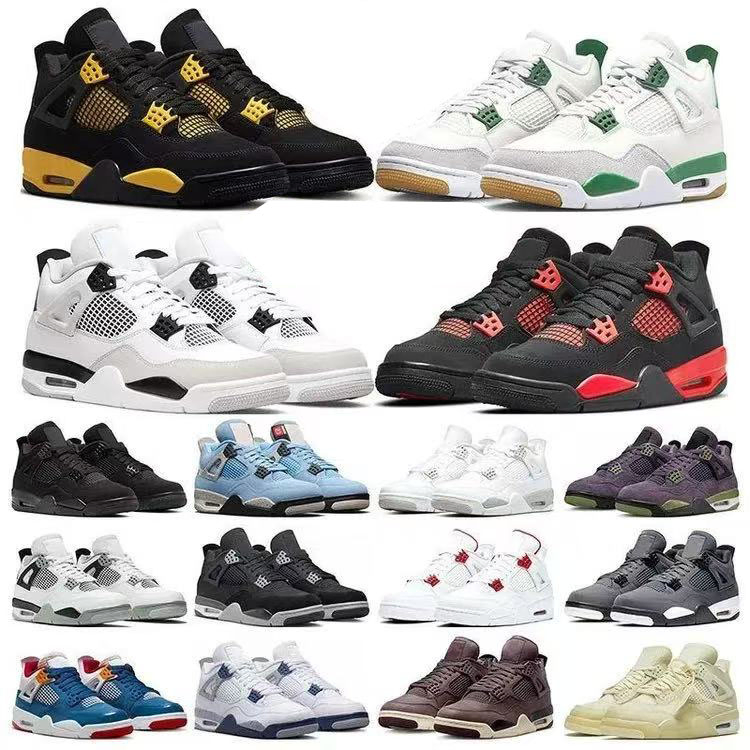 Zapatillas Deportivas para Hombres Zapatillas de Baloncesto 4s Zapatillas de Deporte para Mujeres Plataforma para Correr al Aire Libre