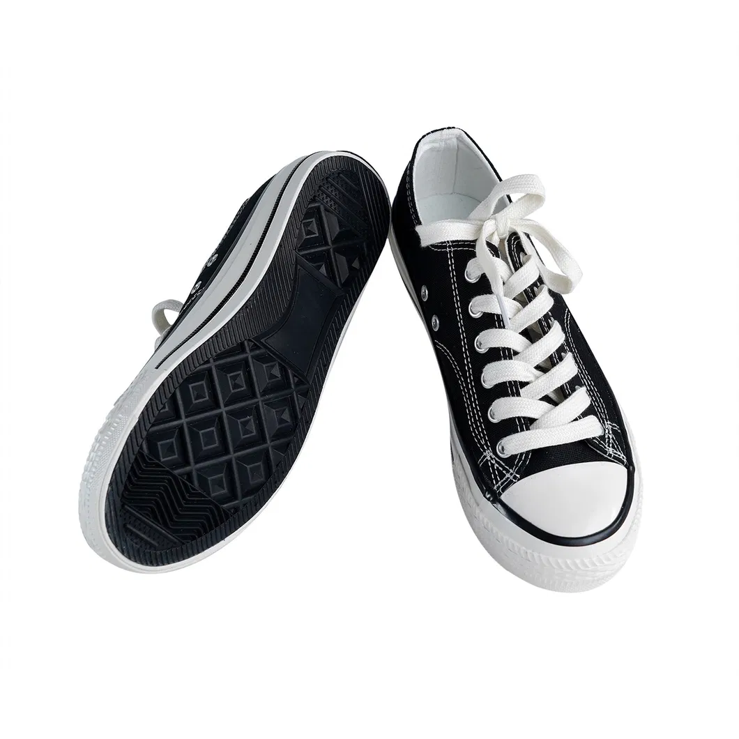 Zapatilla plana de lona unisex casual para escuela, niños y niñas, venta al por mayor