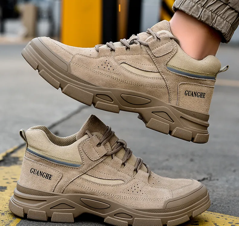 Jy668 Zapatos de seguridad para construcción, zapatos de seguridad laboral para hombres, zapatos de seguridad industrial Woodland