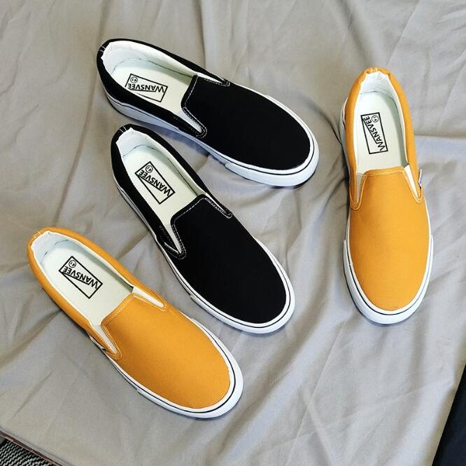 Zapatos de lona vulcanizados para hombres, zapatillas casuales, zapatos sin cordones