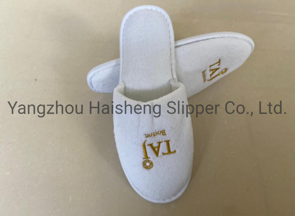Zapatillas desechables personalizadas blancas para hoteles al por mayor