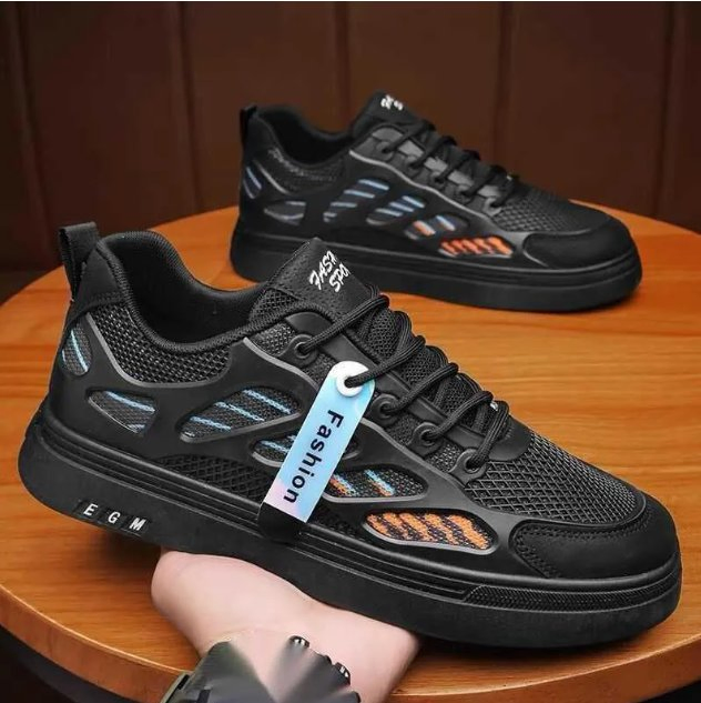 Zapatos de hombre de lona, zapatos de verano transpirables de malla, zapatos deportivos, versión versátil, zapatos blancos, zapatos casuales de suela gruesa, zapatos de tablero