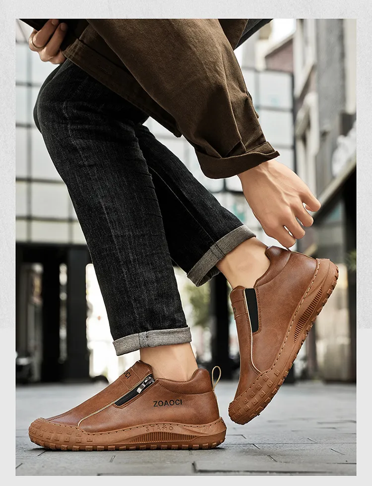 Zapatos de tablero casuales cómodos para hombres - Diseño sin cordones