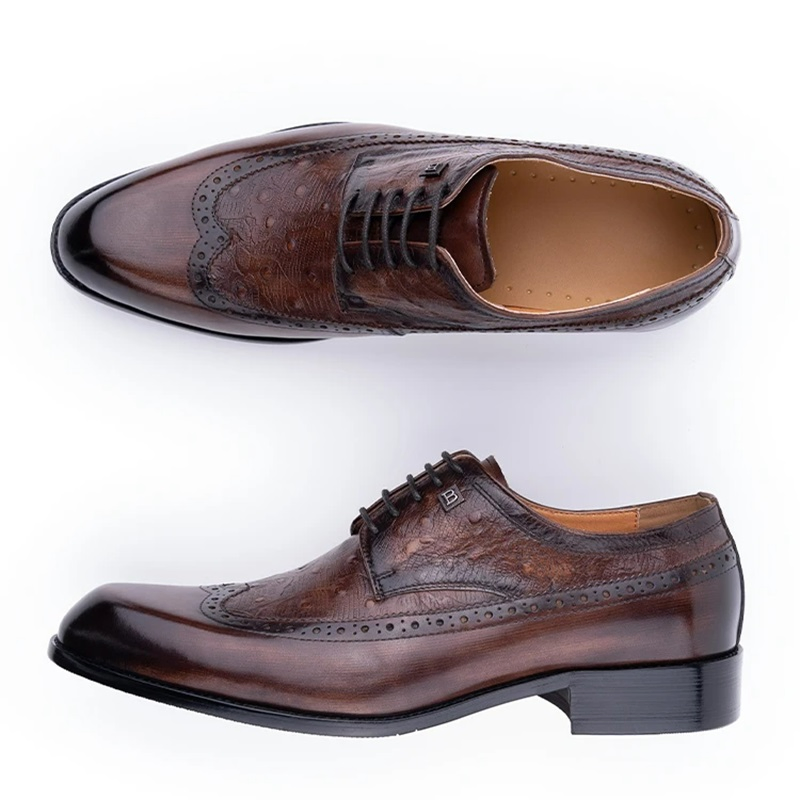 Zapatos de cuero elegantes, cuero genuino puro, hechos a mano, formales, clásicos, zapatos de vestir para hombre