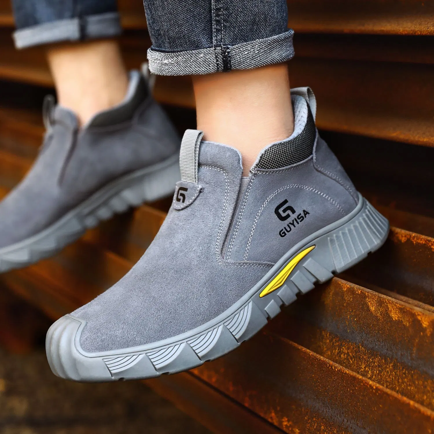 Botas cómodas de alta calidad y retardantes de llama, zapatos de seguridad unisex para procesamiento mecánico