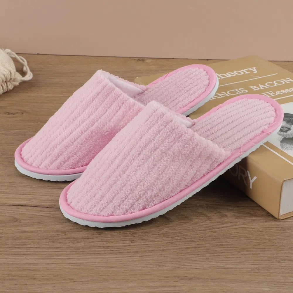 Zapatilla desechable individual transpirable de no tejido con punta cerrada para hotel premium