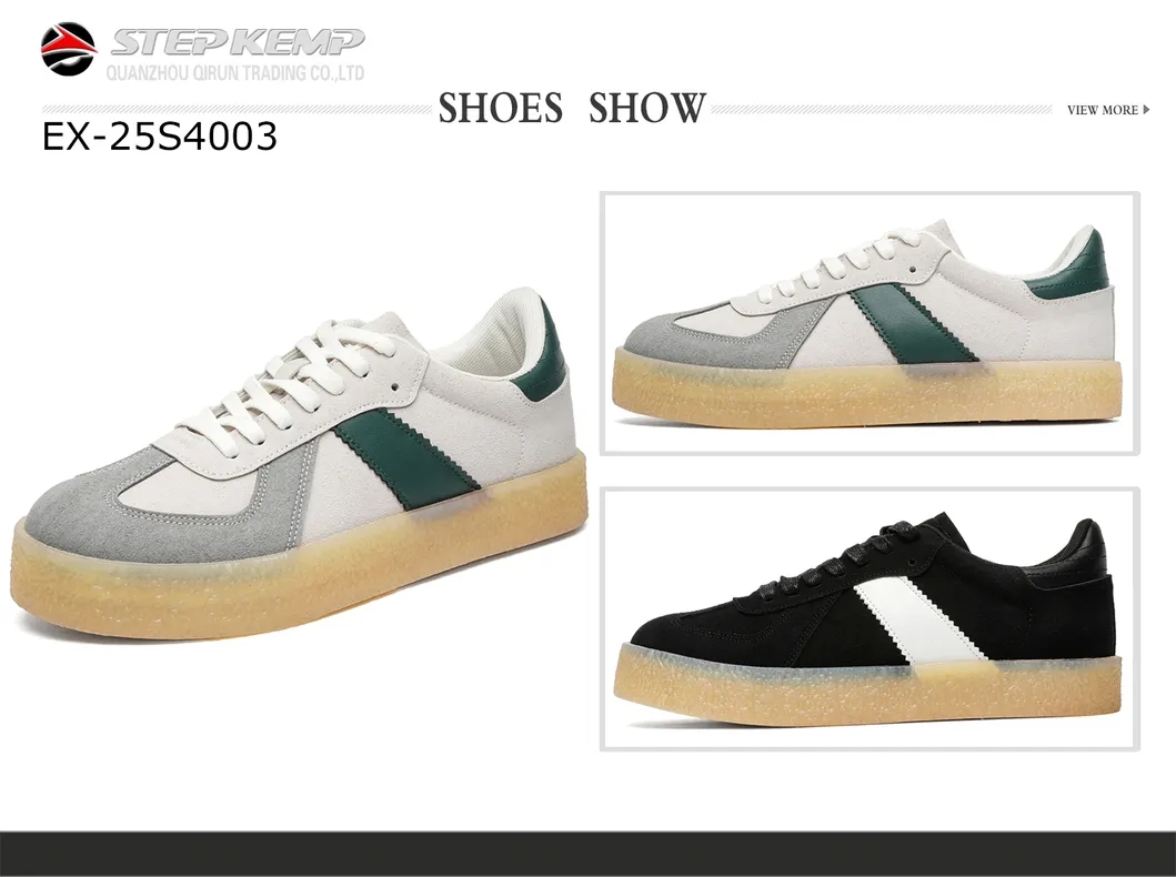 Zapatillas de plataforma casual para hombres blancas, transpirables, para patinaje Ex-25s4003