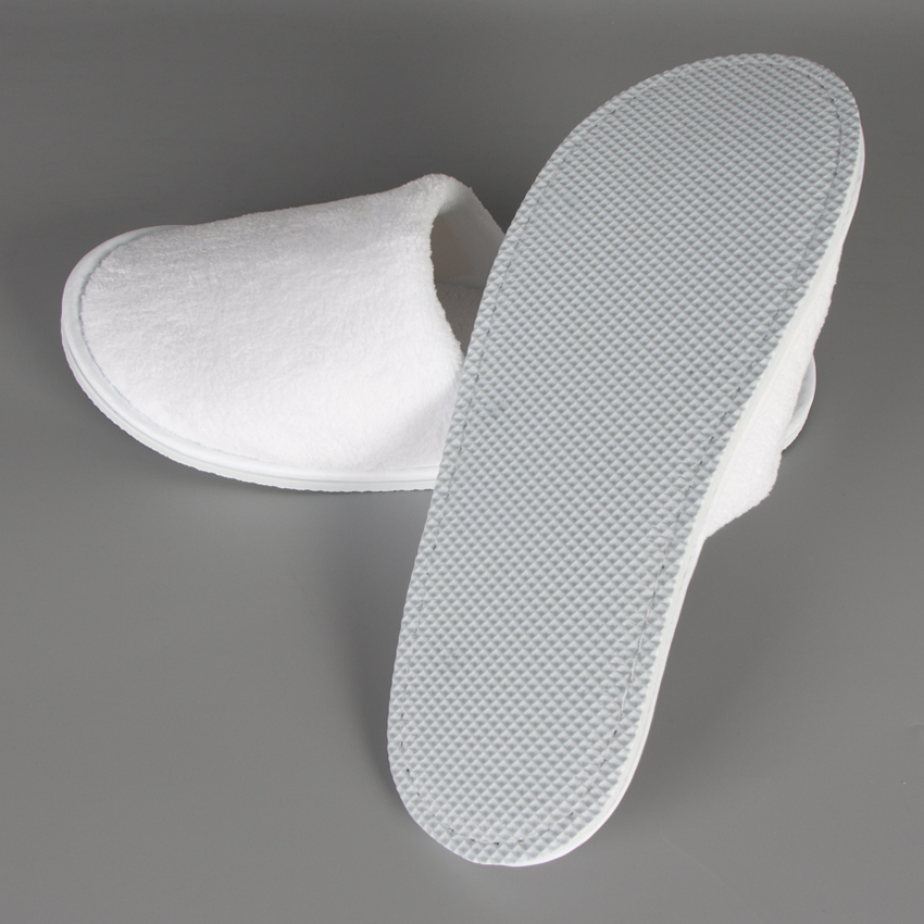Zapatillas desechables de coral de felpa blanca de lujo para hotel, resort, spa y aviación