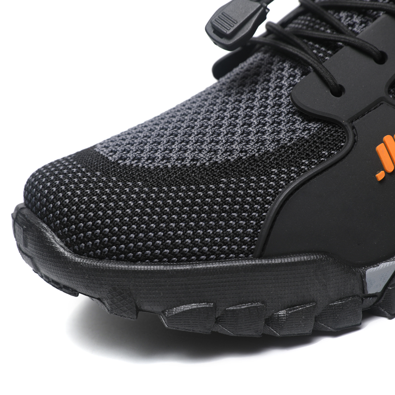 Zapatillas de senderismo transpirables para hombre, de fábrica, al por mayor, sin cordones, de malla, antideslizantes