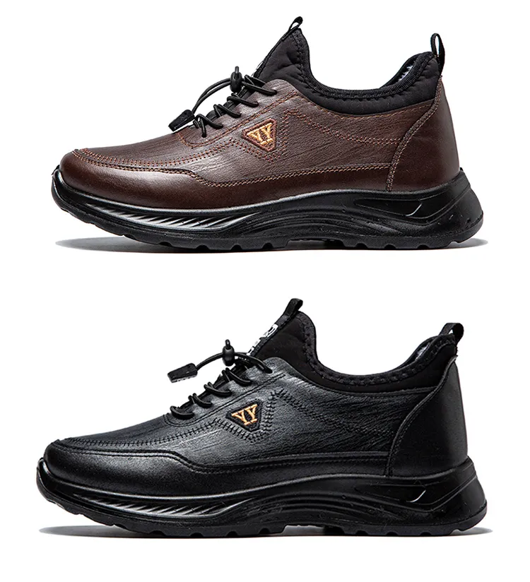Zapatillas de nieve antideslizantes de felpa cálida unisex para hombres y mujeres, calzado casual de invierno