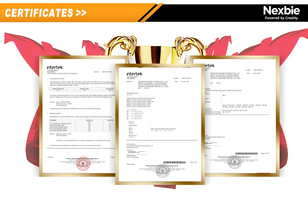 Certificados oficiales del producto