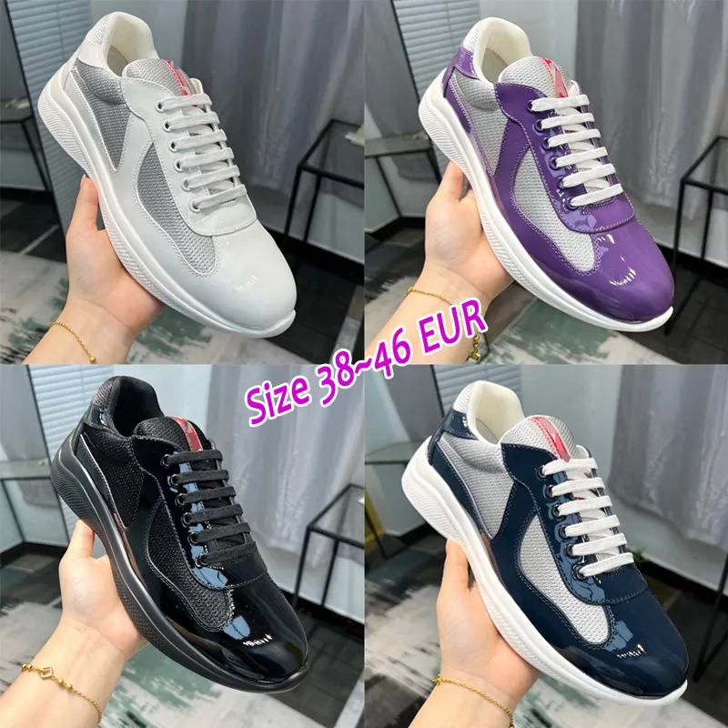 Zapatos de lujo casuales de venta caliente, zapatos de cuero, zapatillas de moda para correr, zapatillas negras de nylon