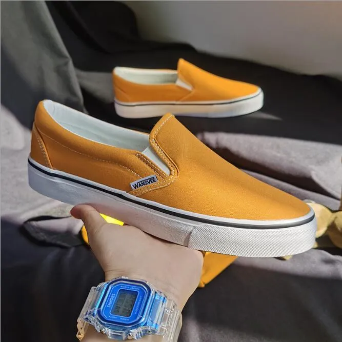 Zapatos de lona vulcanizados para hombres, zapatillas casuales, zapatos sin cordones