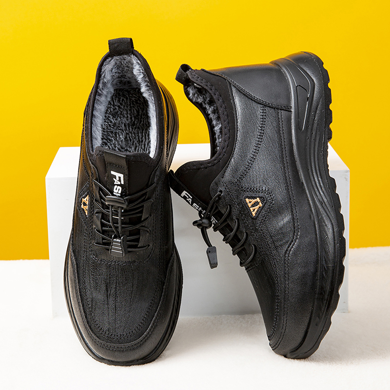 Zapatillas de nieve antideslizantes de felpa cálida unisex para hombres y mujeres, calzado casual de invierno